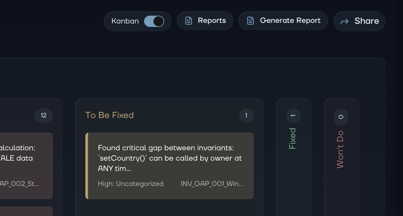 Report Toolbar